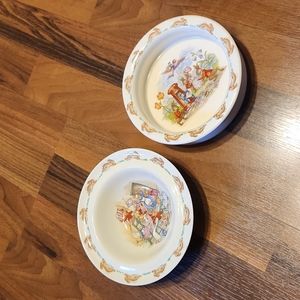 Royal Doulton Bunnykins Made in England Fine Bone China Bowl & Dish